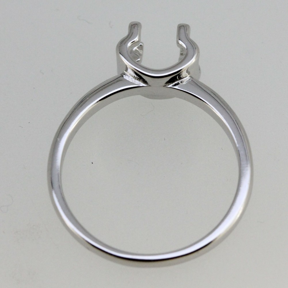 Sterling Silver Semi Mount Ring Setting Round RD 7x7mm Sz 7