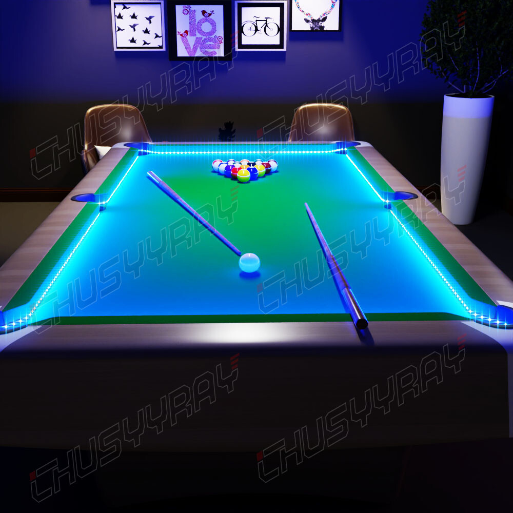 RGB LED Pool & Billiard Table Lighting KIT - light your pool table Felt - BRIGHT