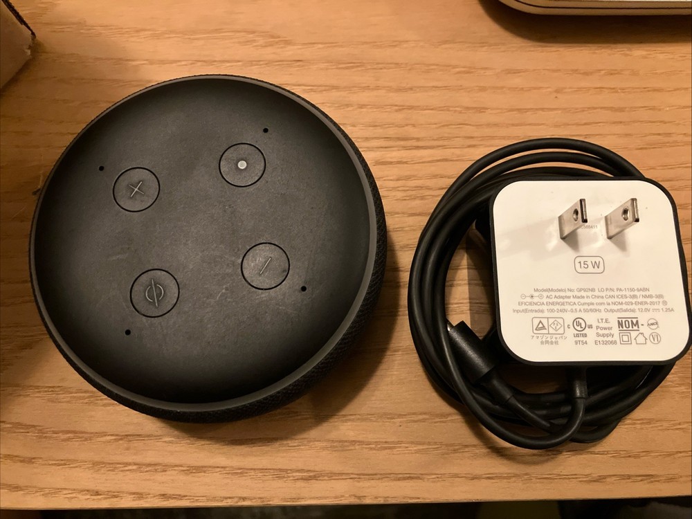 Amazon Echo Dot (3rd Gen) Smart Speaker w/ 15W Power Adapter