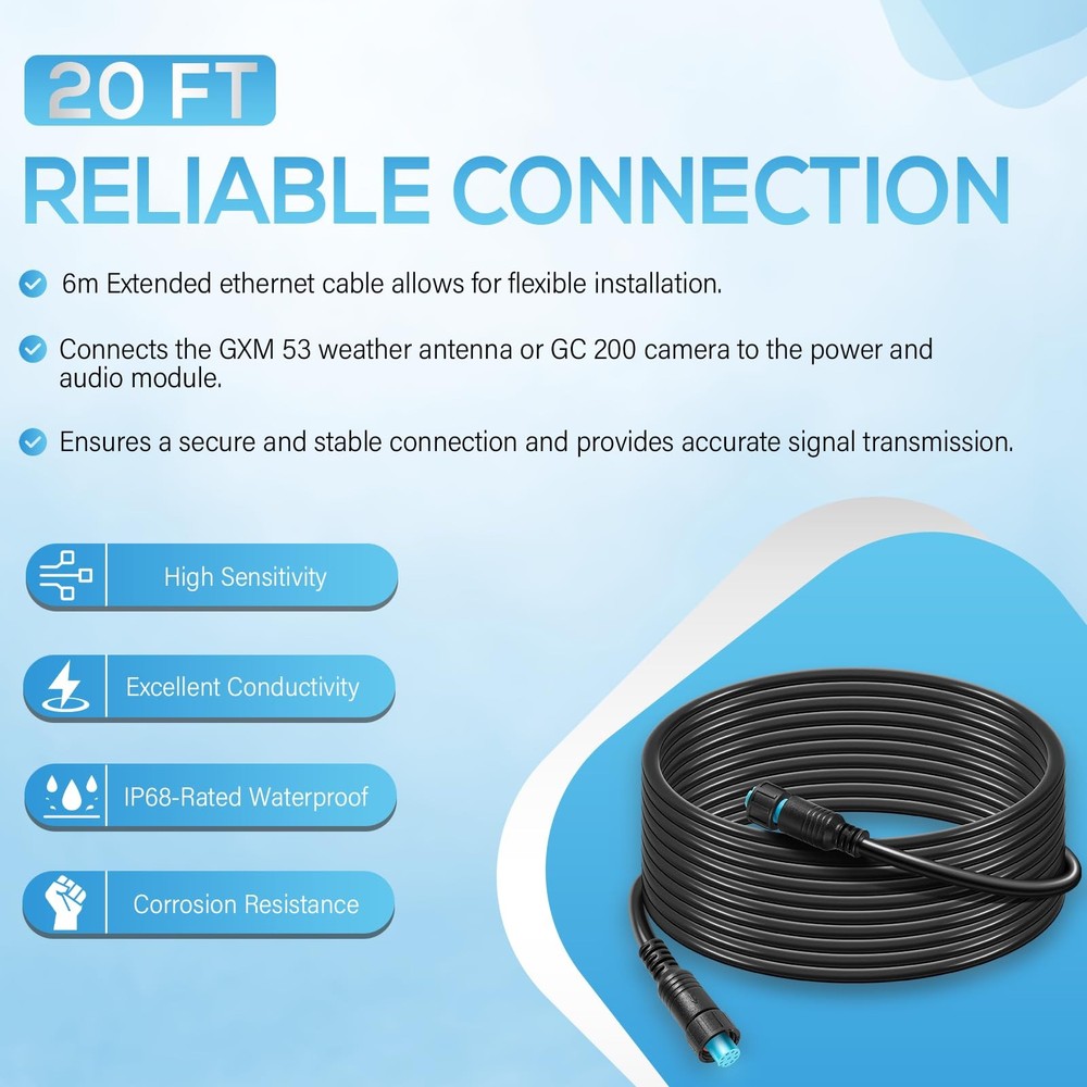 for Garmin Marine Network Cable, Small Connector 6m 010-12528-01
