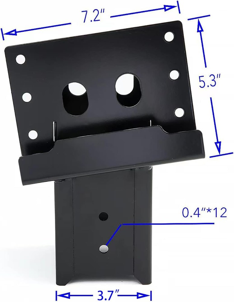 Multi-Use Outdoor 4x4 Compound Angle Platform 16''x 7.5''x 9'', Black