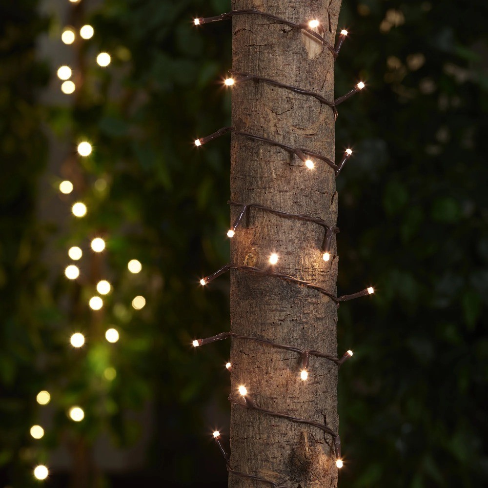 50-Count Warm White LED Solar Powered Mini Outdoor String Lights