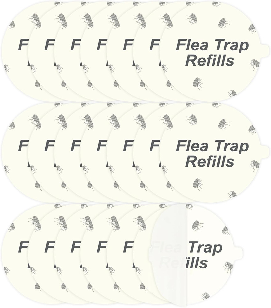 20 Pack Flea Trap Refill Discs Replacement Glue Boards, 7.1" Sticky Pads for Mos