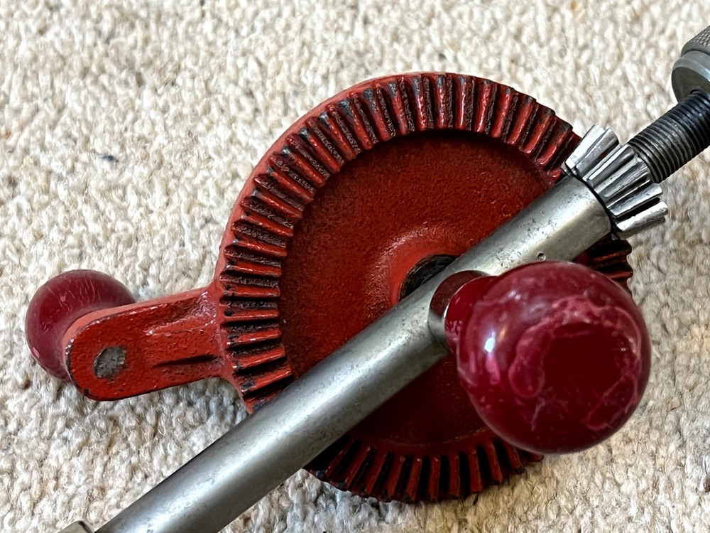 VINTAGE GENKO GERMANY HAND DRILL RED EGGBEATER STYLE