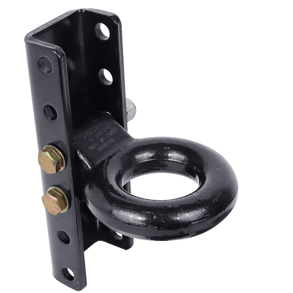 3"ID Trailer Pintle Hitch Lunette Ring Eye Coupler+5-Position Adjustable Channel