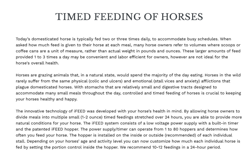 iFEED (2) Two Stall Starter Pack Automatic Horse/Livestock Feeder