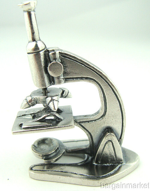 Miniature 925 Sterling Silver Microscope #034
