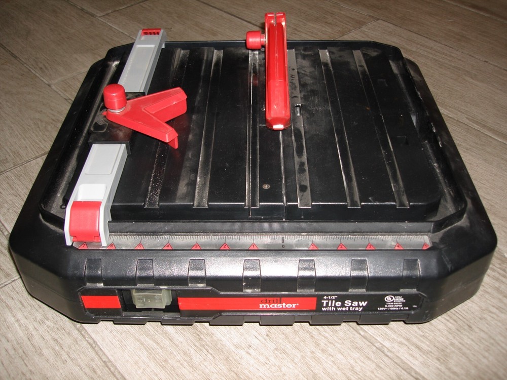 Drill Master 4 1/2” Tile Saw With Wet Tray Complete EUC