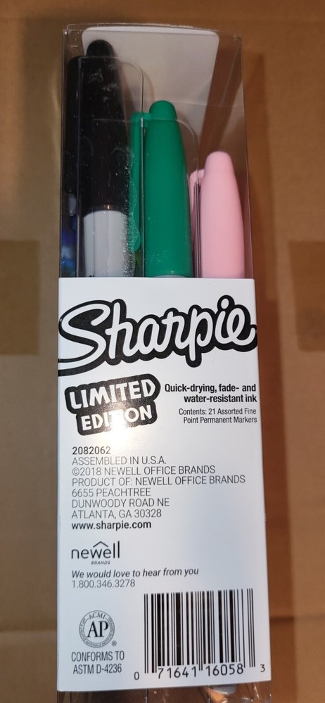 Sharpie Limited Edition Permanent Markers 21 Fine Point Assorted Colors