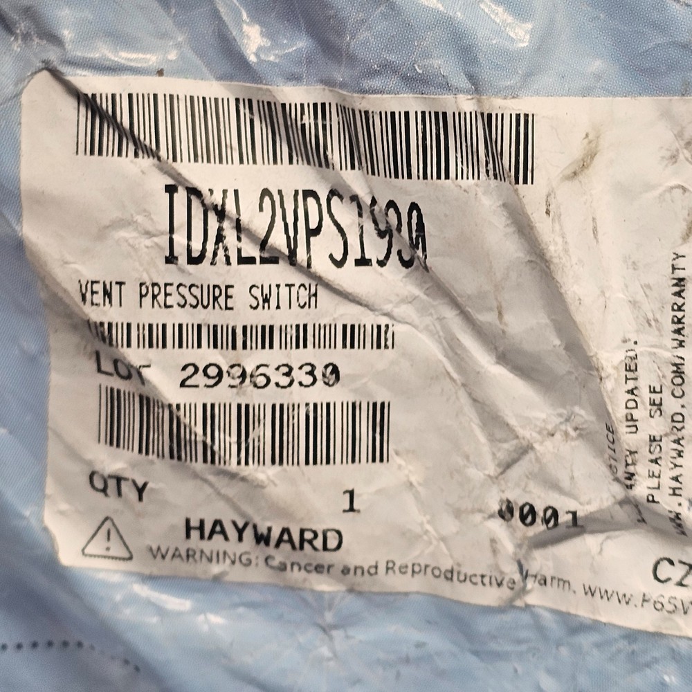 Hayward IDXL2VPS1930: Vent Pressure Switch