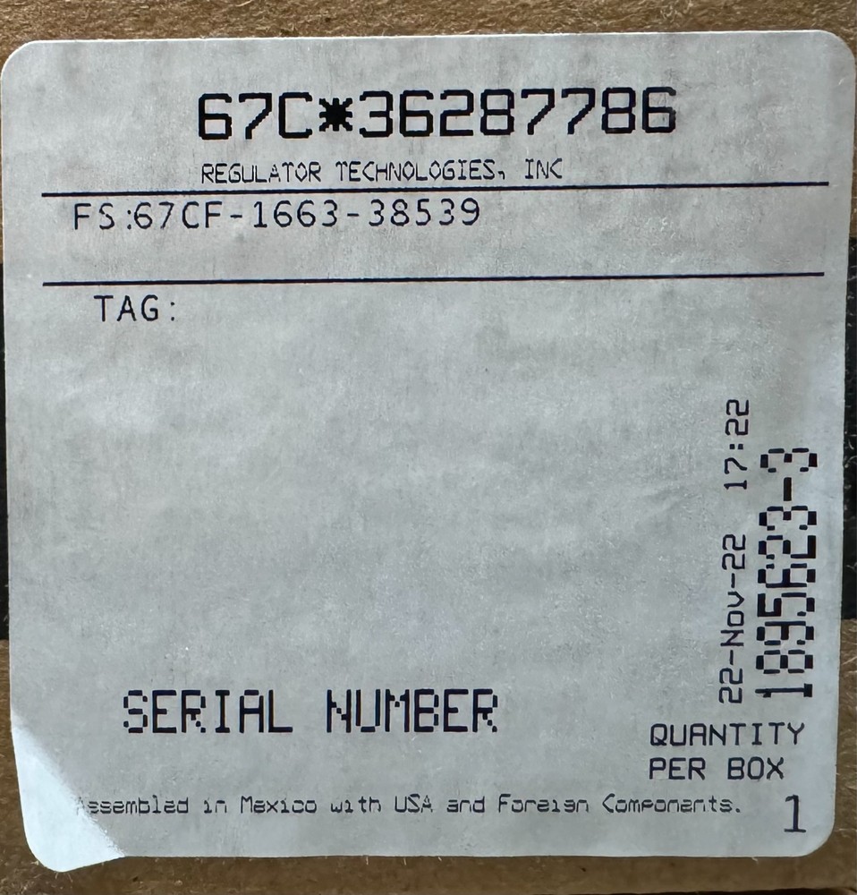 Fisher 67CFR Pressure Regulator Filter ⭐NEW⭐