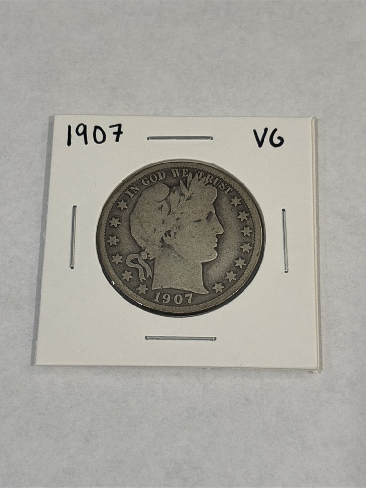 1907 50C Barber Half Dollar VG