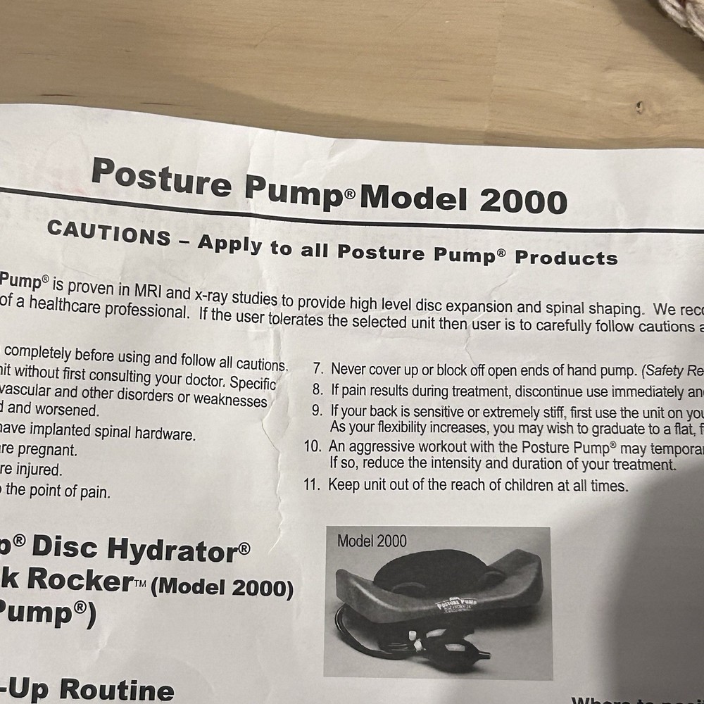 Posture Pump 2000 Back Pump Elliptical Back Rocker