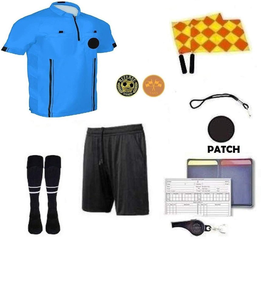 Premium Referee 10 Piece Package kit Jersey Coin Short Socks Flags Set