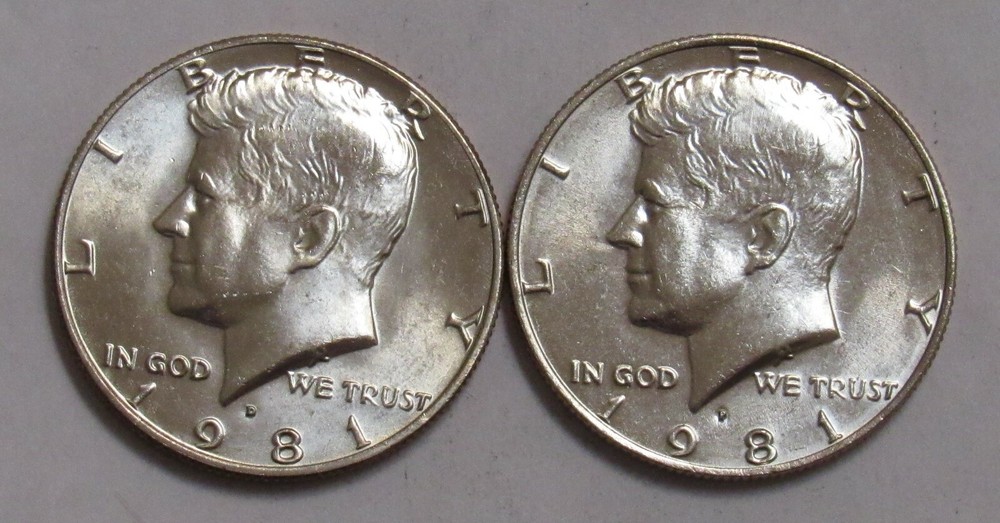 1981 P&D Kennedy Half Dollars in BU Condition
