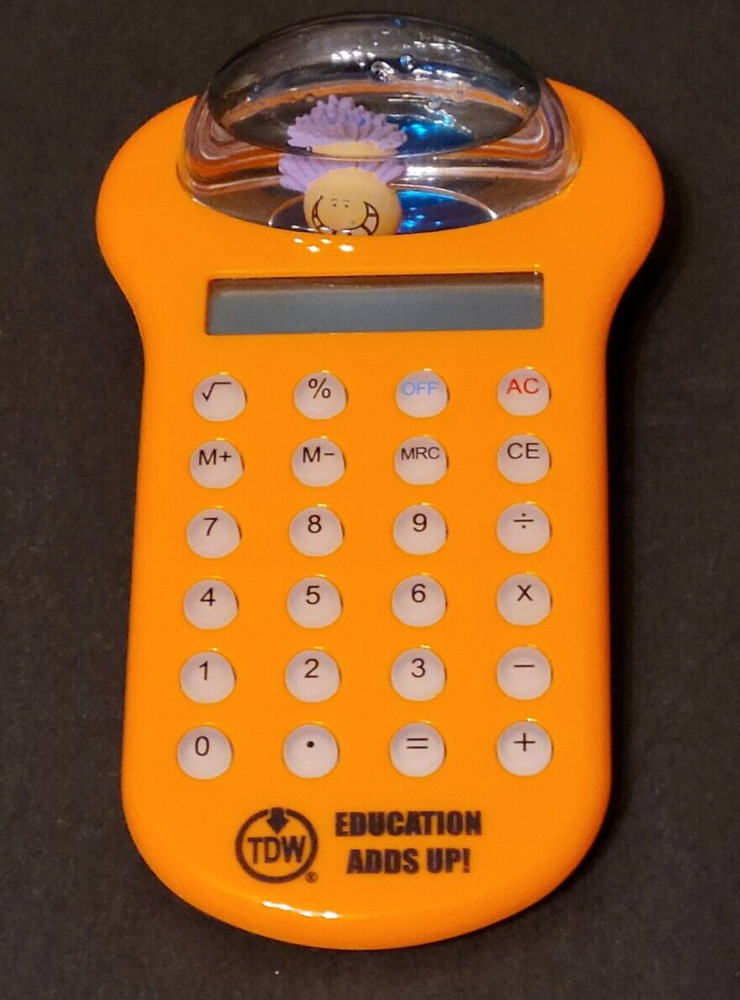 Basic Aqua Calculator Company Branded with Directions and Box-New