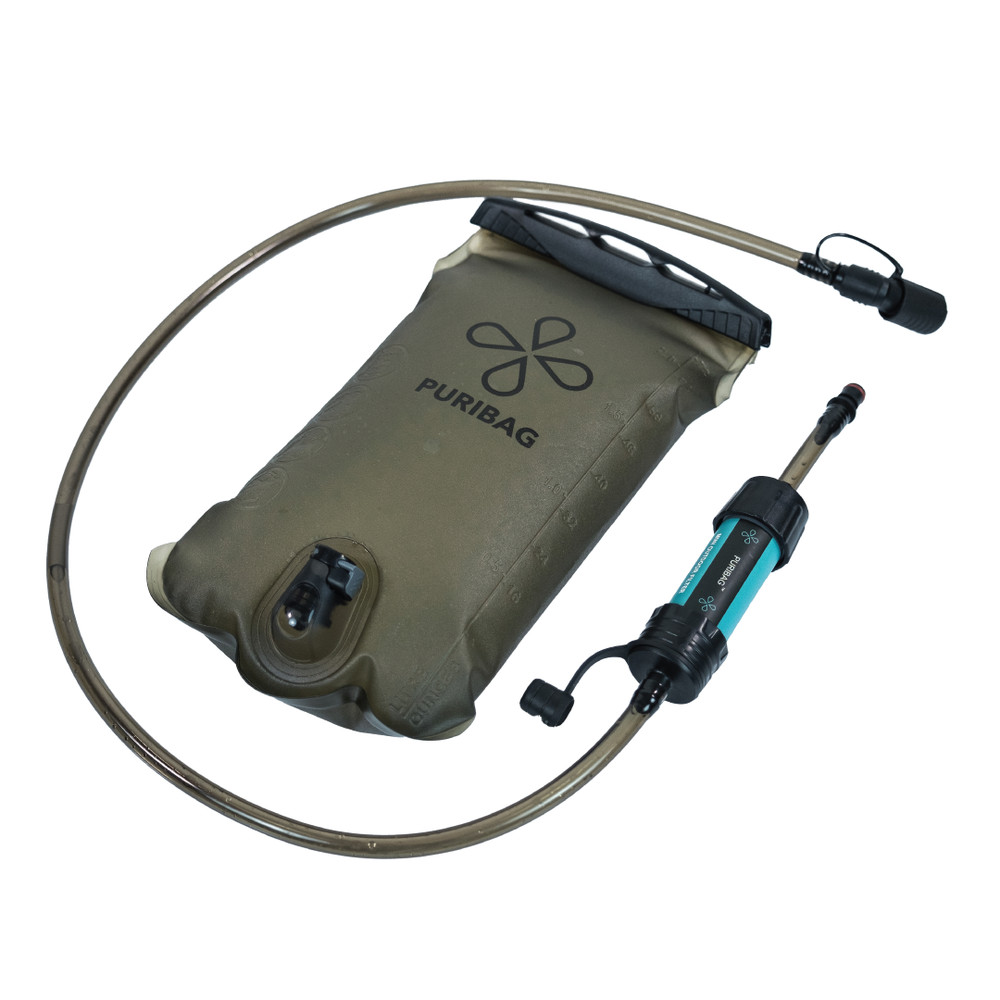 Puribag Adventure Bladder: 2 Liter Hydration Bladder with Filter