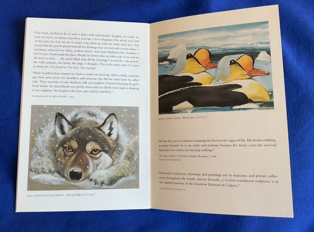 James Houston Art Exhibition Catalog September, 2000