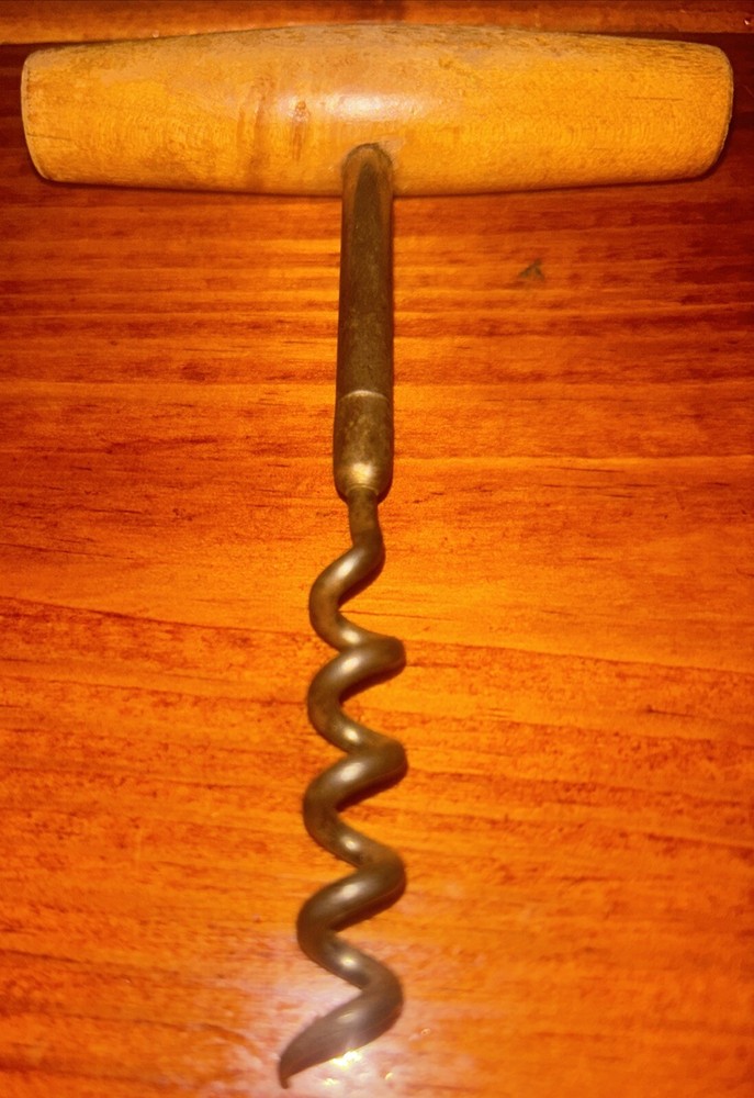 Vintage Wooden Handle Corkscrew