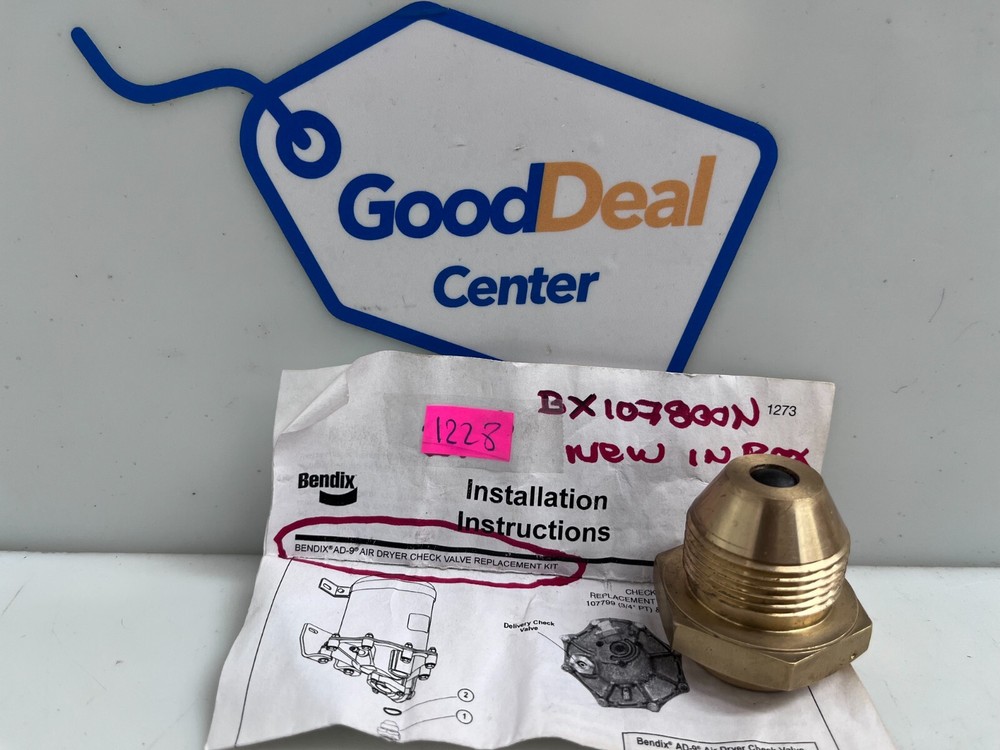 BENDIX BX107800N AD-9 Air Dryer Check Valve Replacement Kit