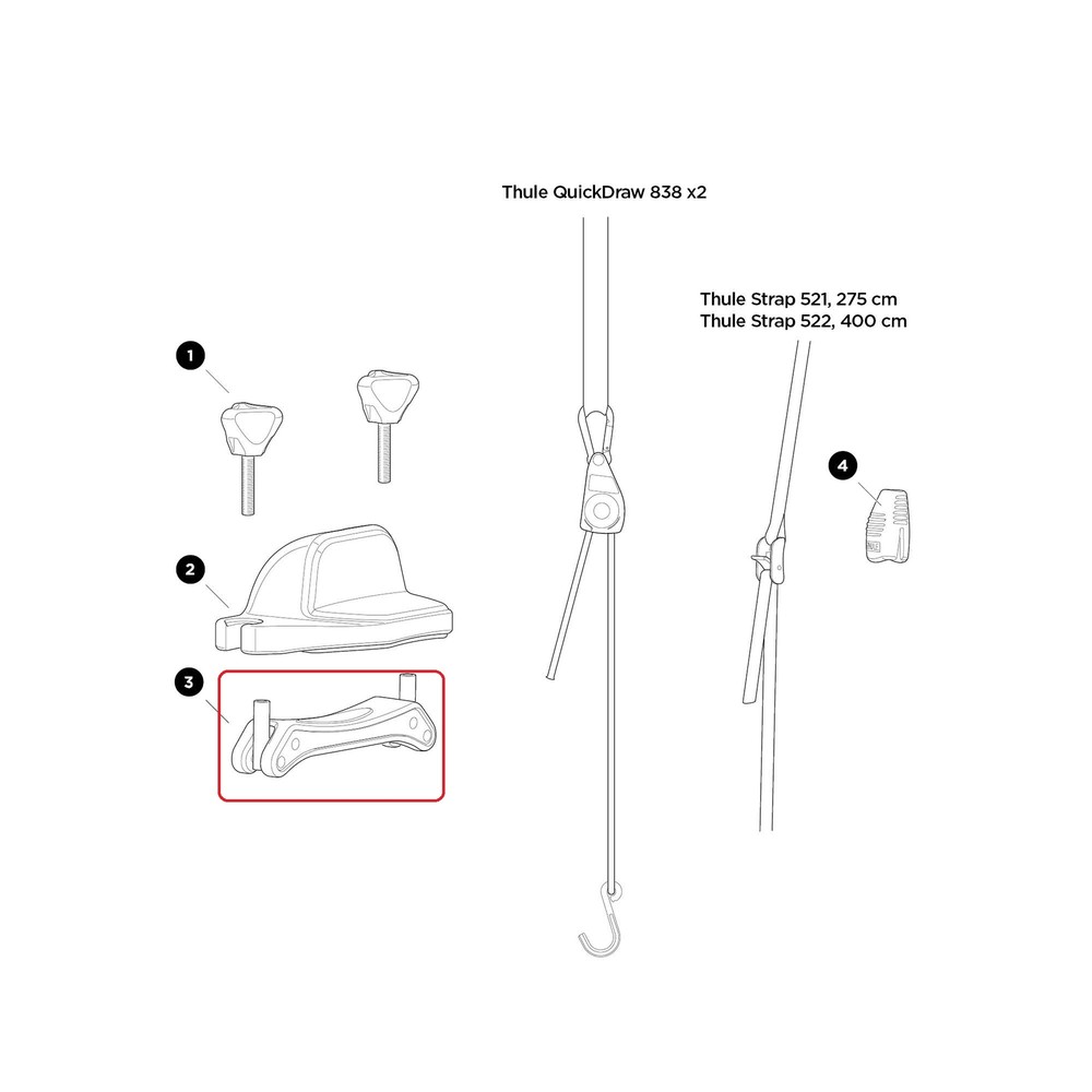 Thule Snap In Mounting Bracket for Board Shuttle Portage 52437