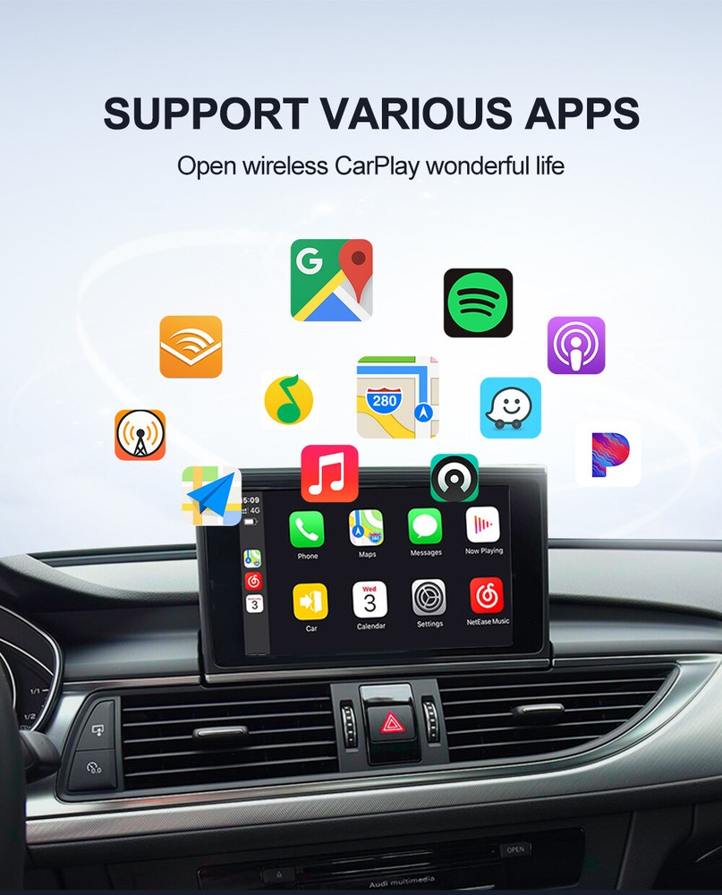 4.0 Wireless Android Auto Adapter For CarPlay Apple IOS Android Auto