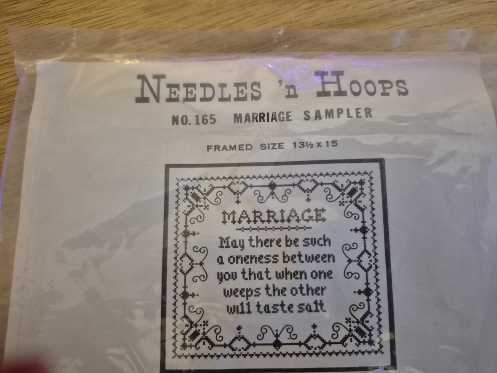 Completed Cross Stitch Unframed