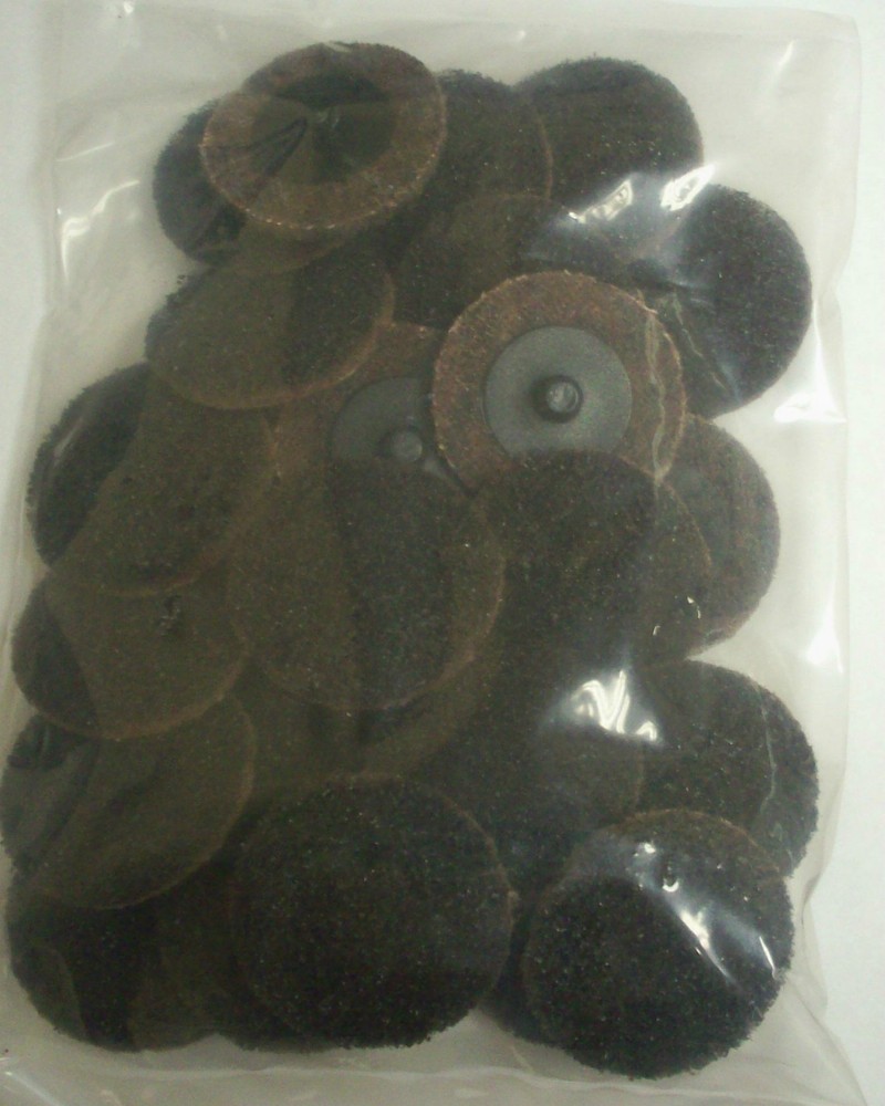 25 Pack - 2" Surface Conditioning Discs Extra Coarse Tan Quick Change Prep Pads