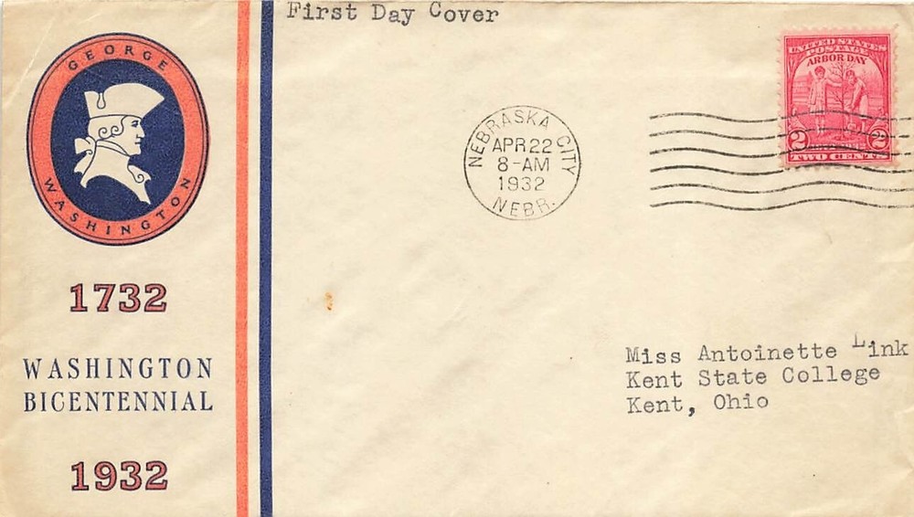 717 2c ARBOR DAY - Washington Bi-Cent cachet used for FDC