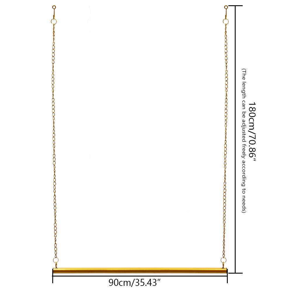 Boutique Ceiling Display Rack For Clothes Hanging Display Rack 2pc Gold Shelf