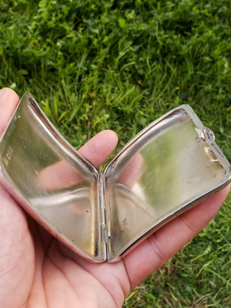 S.M & CO ANTIQUE STERLING SILVER CIGARETTE CASE