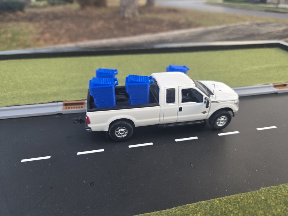 1/50 Scale Trash Bins *4 Pack* in Blue