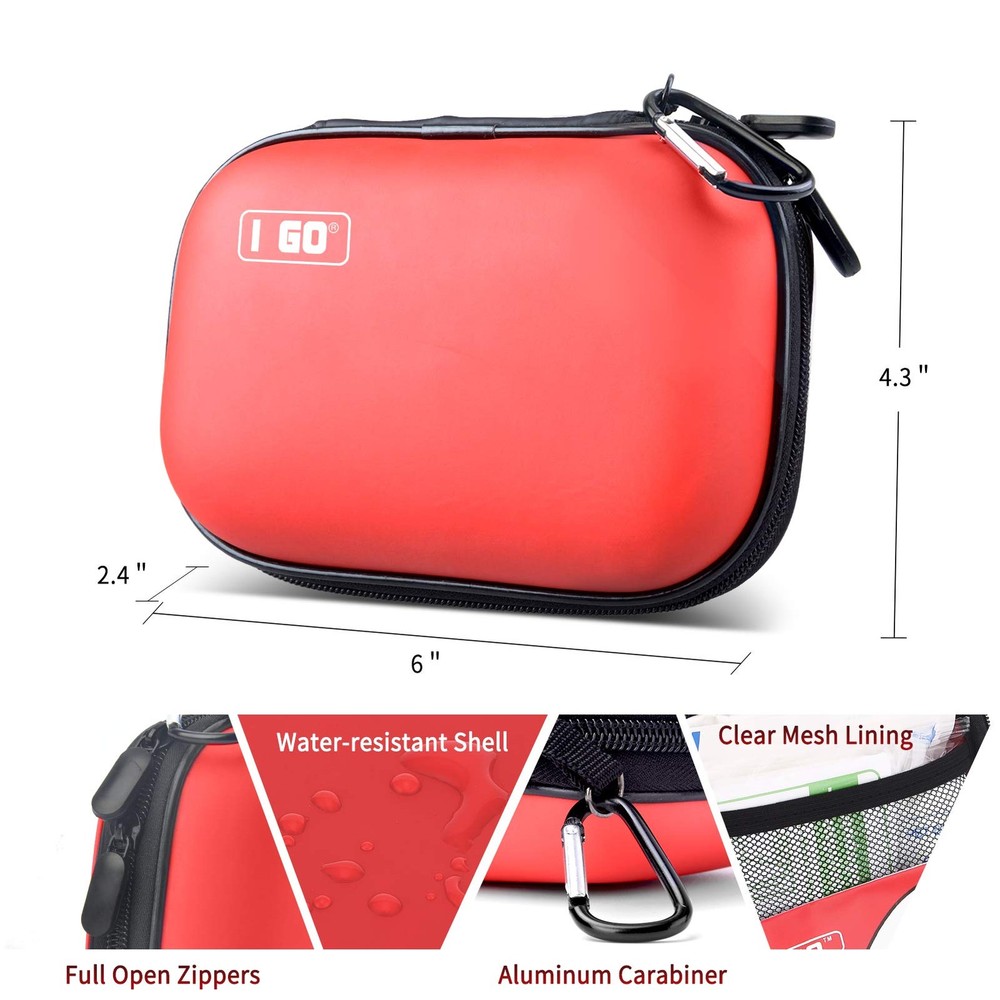 85 Pieces Hard Shell Mini Compact First Aid Kit, Small Personal Emergency Sur...