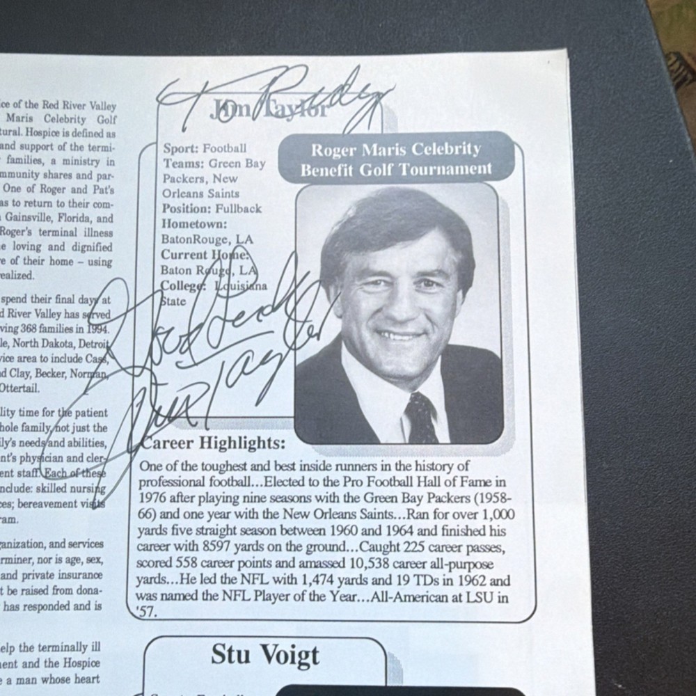 Roger Maris 1995 Celebrity Benefit Golf Tournament Autographed Program