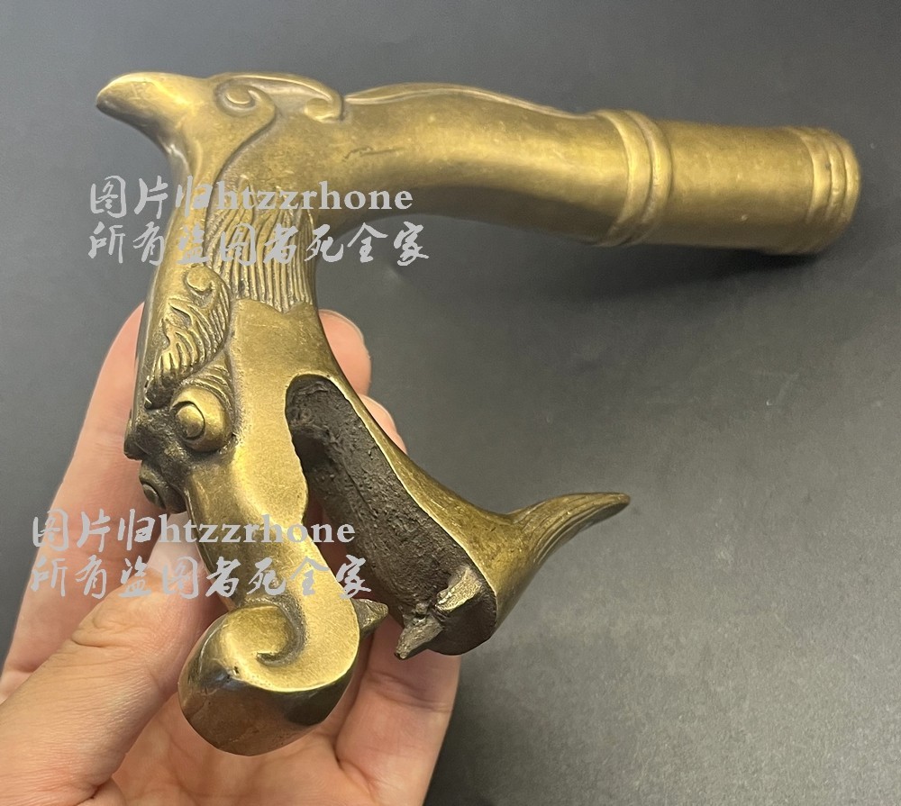 Solid Brass Dragon Head Walking Stick Cane Handle Top Topper Hand Grip Tool