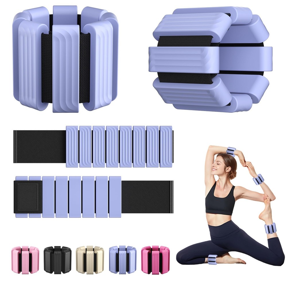 Pilates Ankle Wrist Weights Adjustable 2Lbs Set Walking Yoga Training