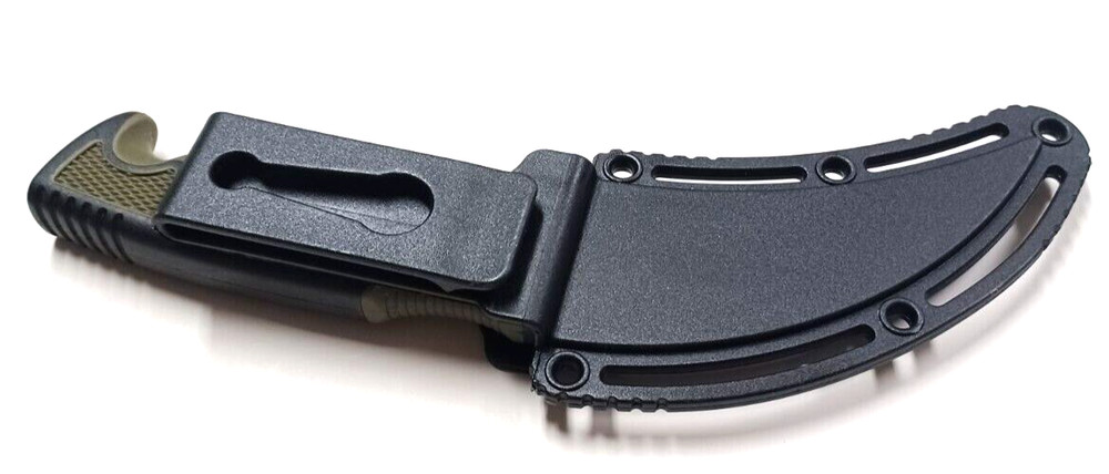 8.5" FIXED KARAMBIT SERRATED BLADE BOOT KNIFE WITH HARD CASE SHEATH