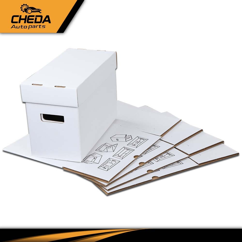 5 Pack Short Cardboard Comic Book Storage Box White - Holds 150-175 Comics