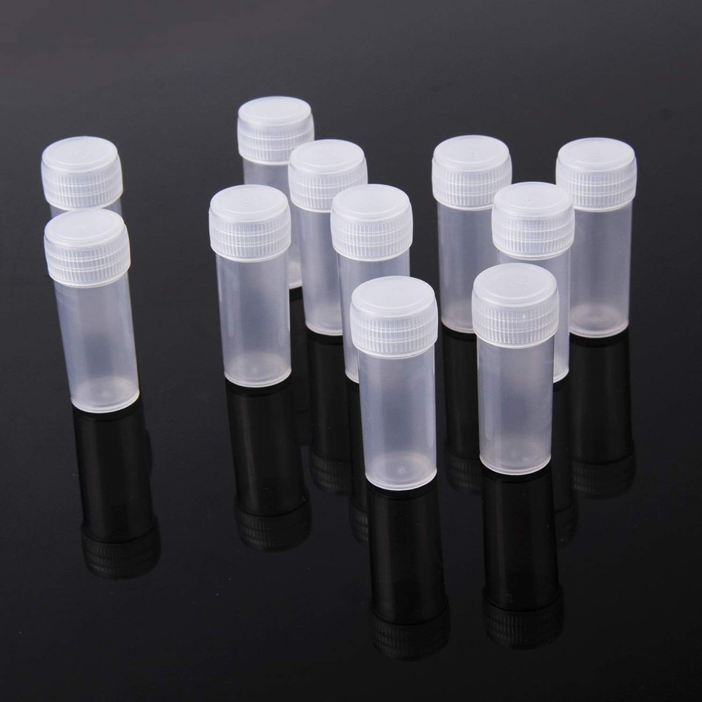 100Pcs 5ML Small Pill Plastic Containers Empty Pill Bottles Sample Bottles Vi...