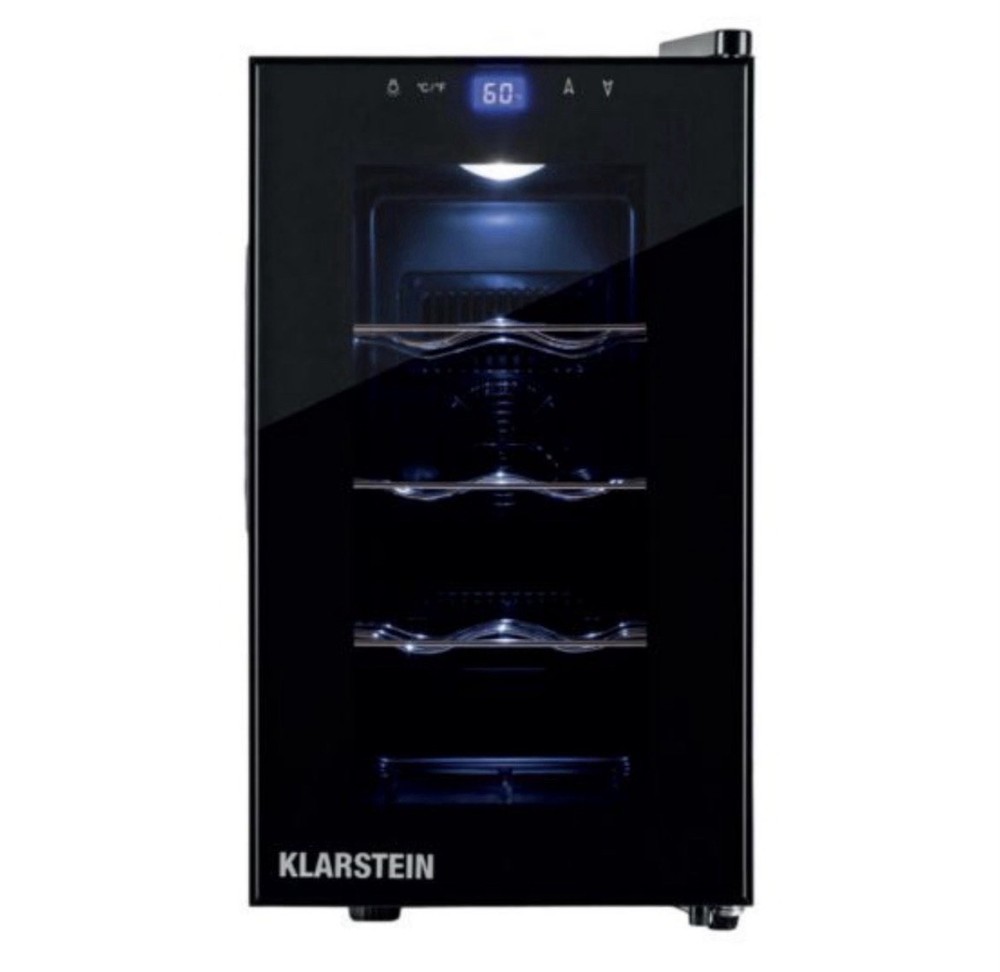Klarstein  Single Zone Wine Fridge Black, 8 Bottle, Touch Control
