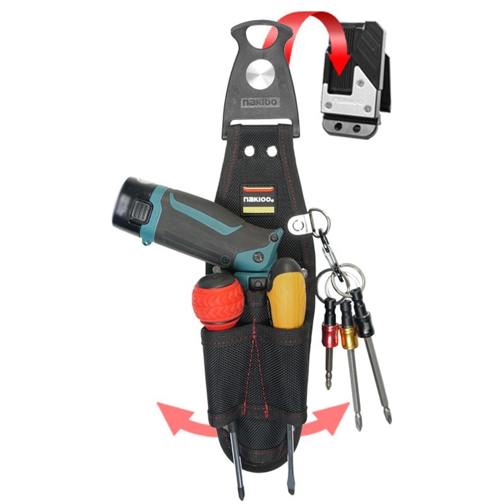 Tool Belt Side Belt Pouch Utility Toolbelt Adjustable Multipurpose Hardware Bag