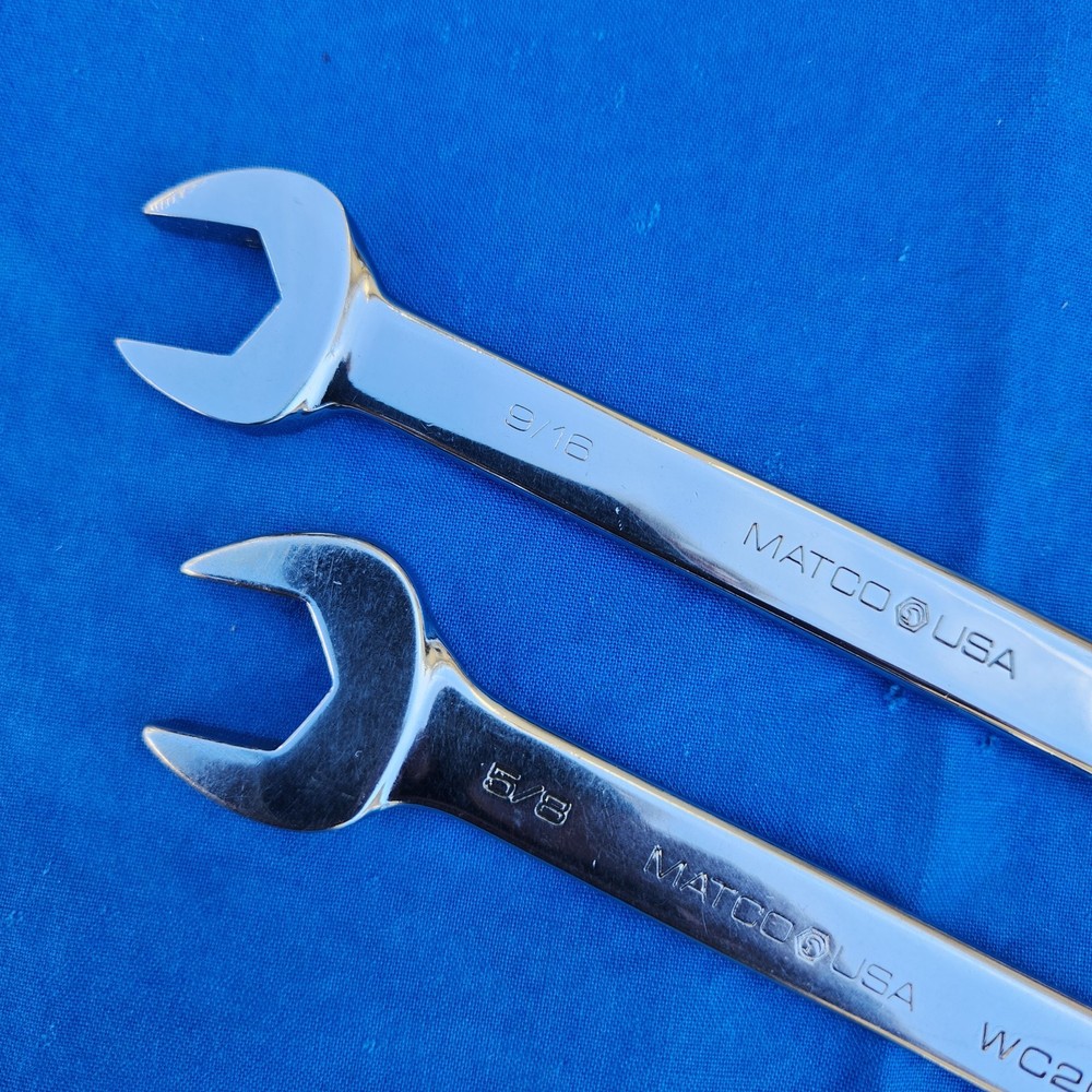 MATCO WC208 & WC182 Combination Wrenches 5/8" & 9/16"