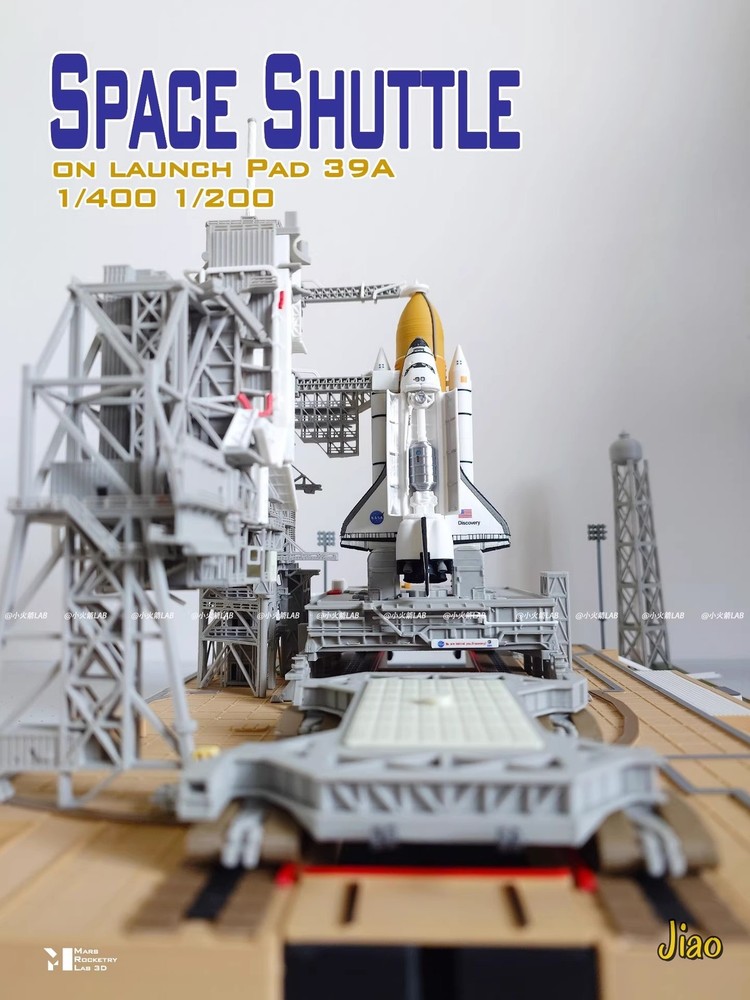 1/400 39A Space Shuttle Launch Site 3D Printed Painted Model Finished