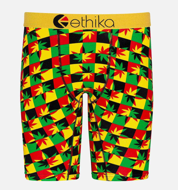 ETHIKA THE STAPLE RASTA WEED BOXER BRIEF NEW