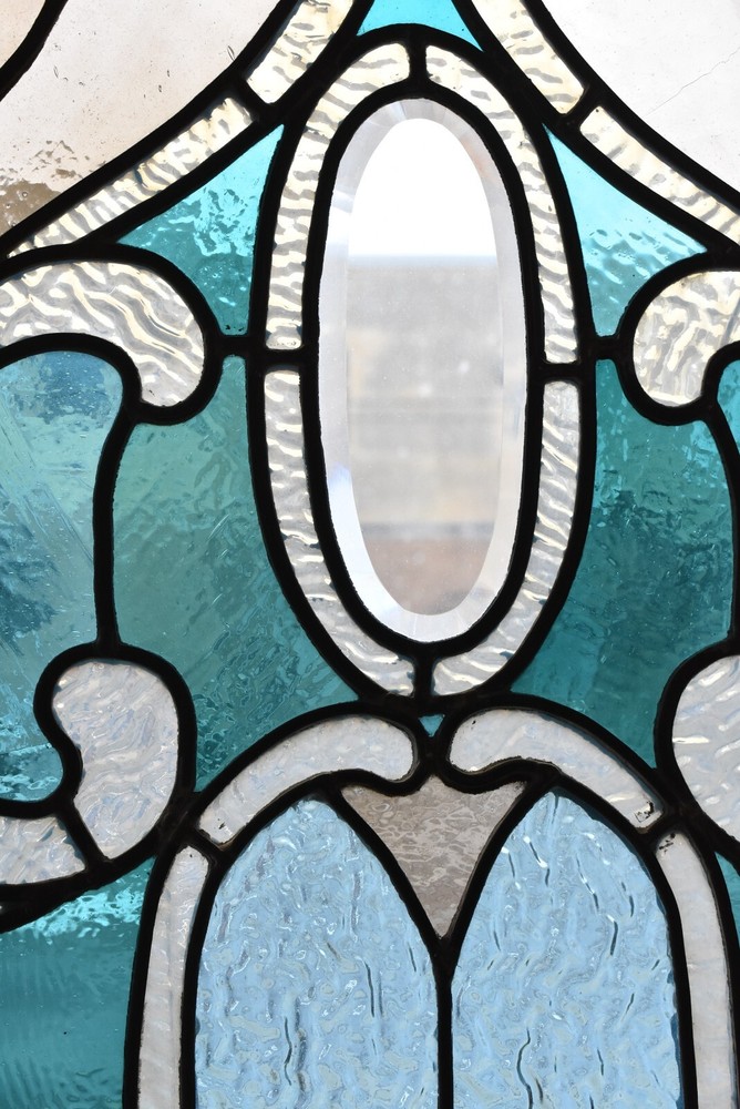 Victorian Stained and Beveled Leaded Glass Window