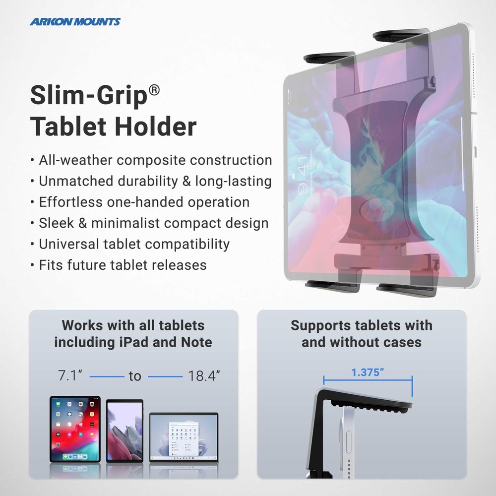 ARKON Mounts - Front Guard Mount with Tablet Holder | Forklift Accessories | ...