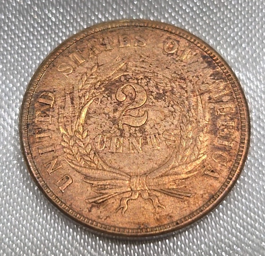 1867 2 CENT PIECE BU / UNC