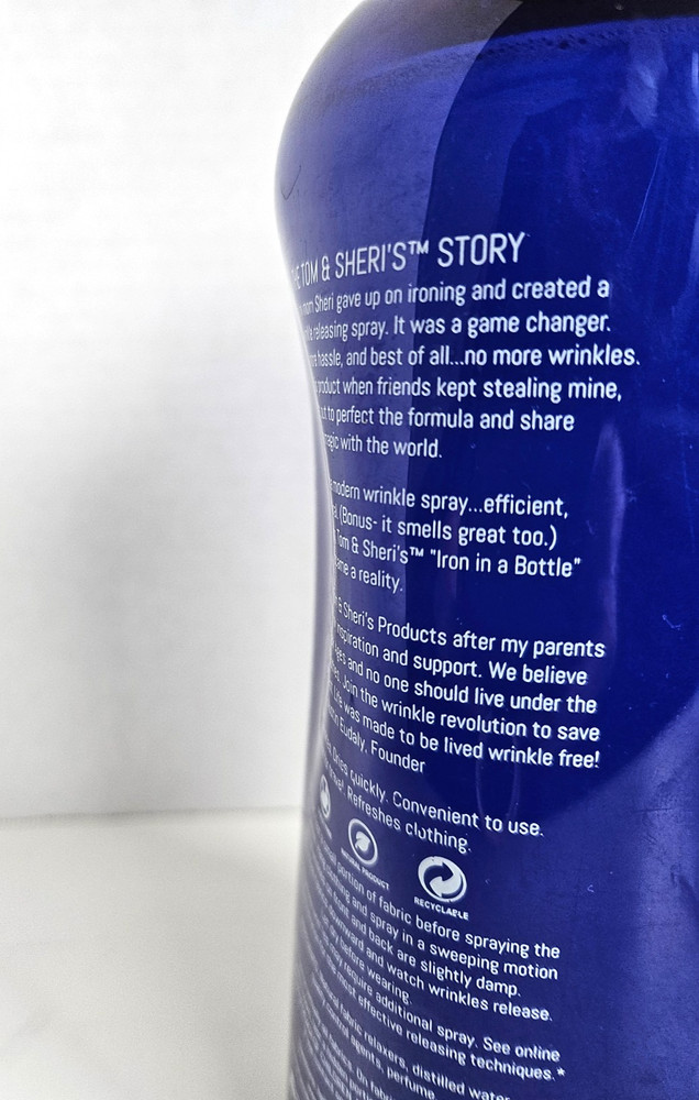 Tom & Sheri's Iron In a Bottle Wrinkle Release 32 oz