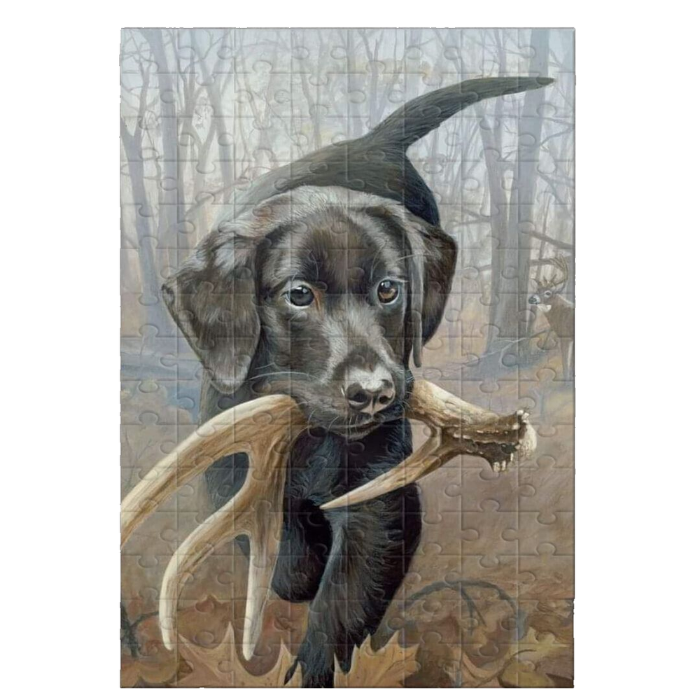 Black Lab 120 Piece Custom Handmade Jigsaw Puzzle