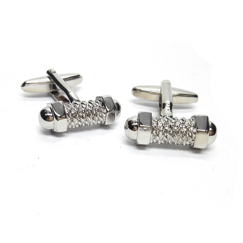 Chrome Cylinder Classic Cufflinks